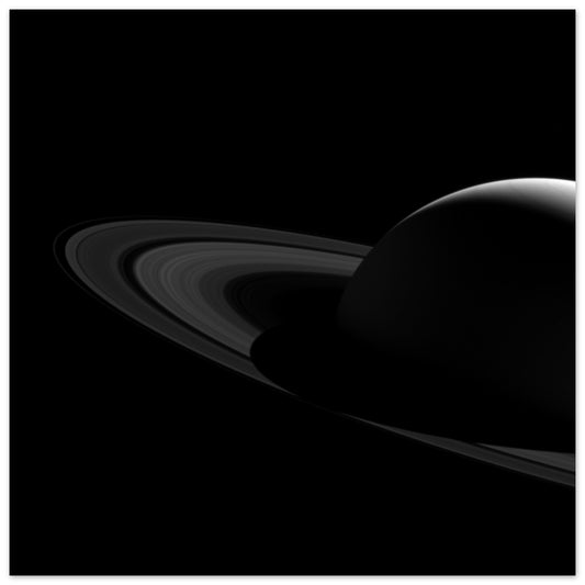 Astrofotografie Saturns Schatten, Barely Bisected Rings - Premium Poster