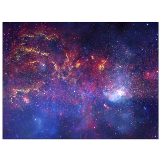 Astrofotografie Infrarotreise durch die Milchstrasse, Great Observatories' Unique Views of the Milky Way - Premium Poster